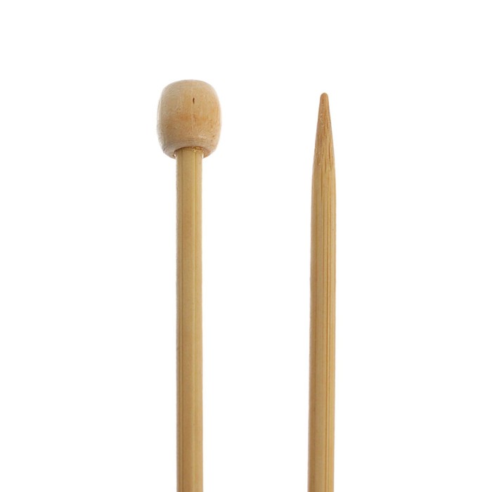 Спицы для вязания, прямые, наконечник, d=3мм, 35см, 2шт