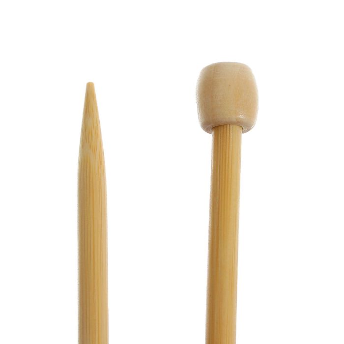 Спицы для вязания, прямые, наконечник, d=6мм, 35-36см, 2шт