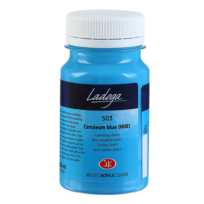 Краска акриловая художественная 100 мл ЗХК Ладога 2227503 Церулеум аналог