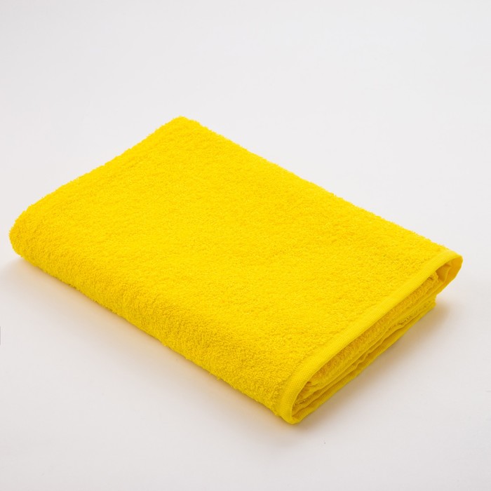 Полотенце махровое "Экономь и Я" 70*130 см жёлтый, 100% хлопок, 340 г/м2