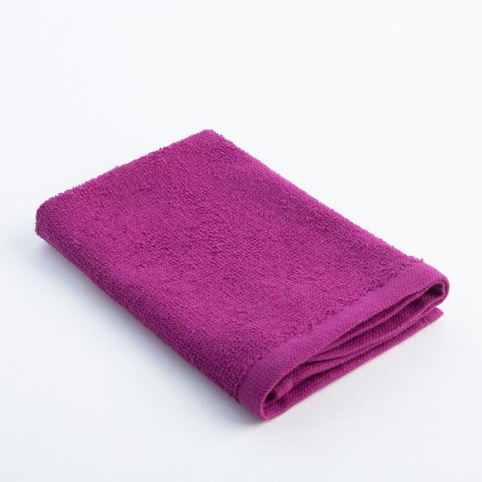 Полотенце махровое "Экономь и Я" 30х30 см фуксия, 100% хлопок, 340 г/м2