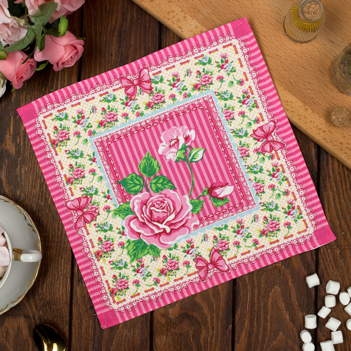 Салфетка "Доляна" Прованс (вид 2), 30х30 см, рогожка 162 г/м2