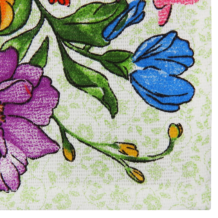 Салфетка "Доляна" Луговые цветы/вид 2, 30х30 см, рогожка 162 г/м2