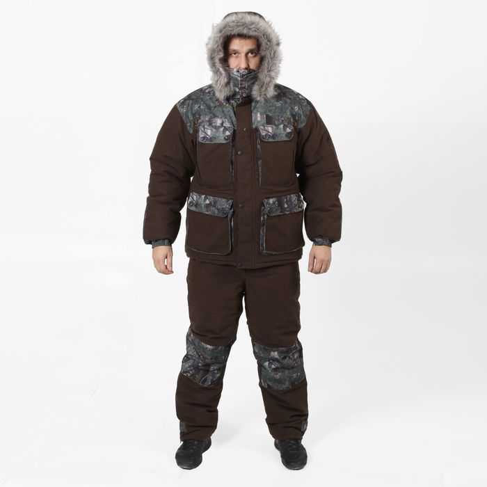 Костюм «Полярник-400», размер 60, рост 182-188, цвет хаки/серый
