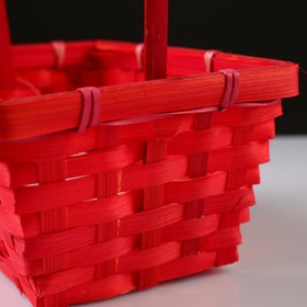 

Корзина плетёная, бамбук, красная, прямоугольная