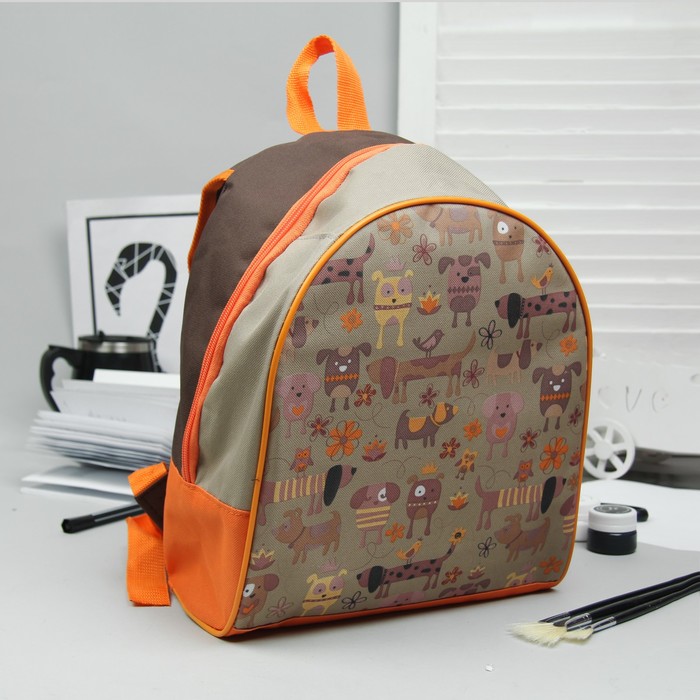 Рюкзак детский на молнии, 1 отдел, цветной