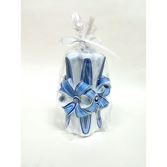 Свеча резная 10-11 см "Букет" Гжель