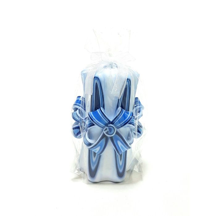 Свеча резная 10-11 см "Букет" Гжель