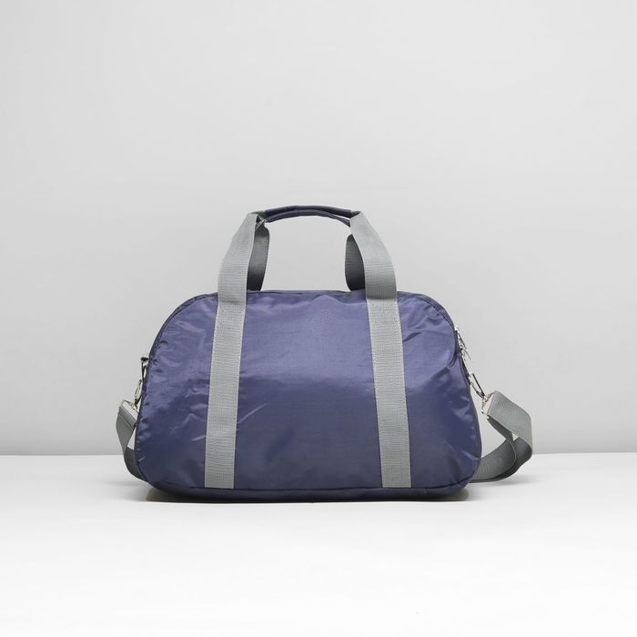 Сумка спортивная на молнии, 1 отдел, наружный карман, длинный ремень, цвет голубой