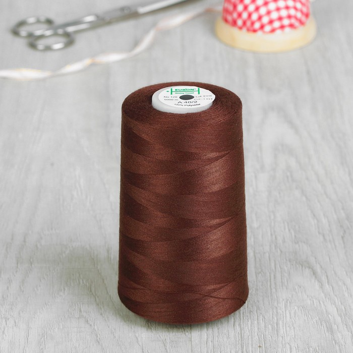 Нитки 40/2, 5000м, №120, цвет коричневый №1492