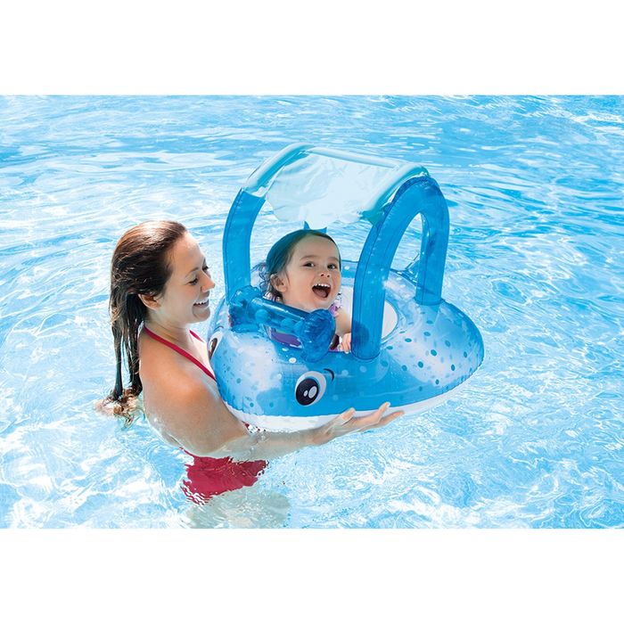 Круг-ходунки для плавания "Скат", 103х77 см, с сиденьем, навесом 56589NP INTEX