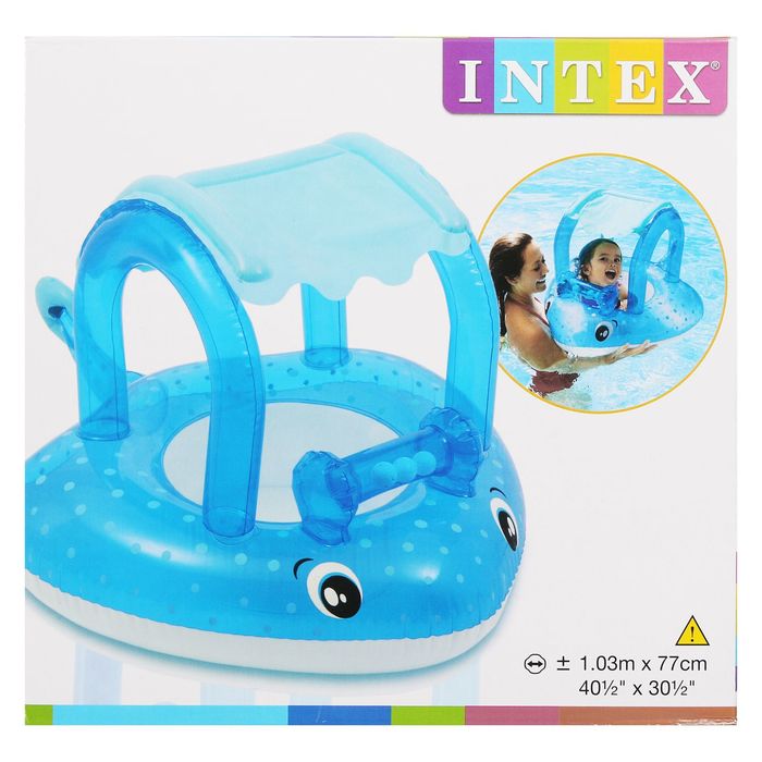 Круг-ходунки для плавания "Скат", 103х77 см, с сиденьем, навесом 56589NP INTEX