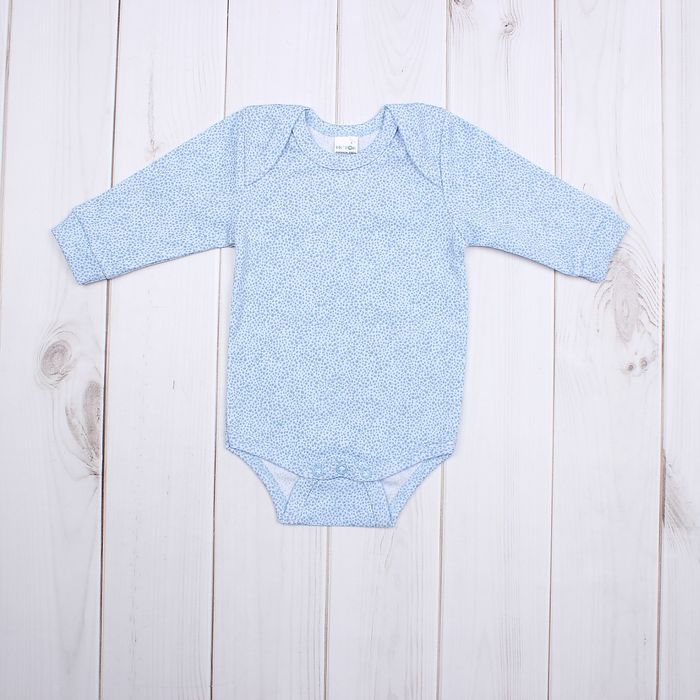 Боди ясельное, рост 62 см, цвет голубой 215-1-16_М