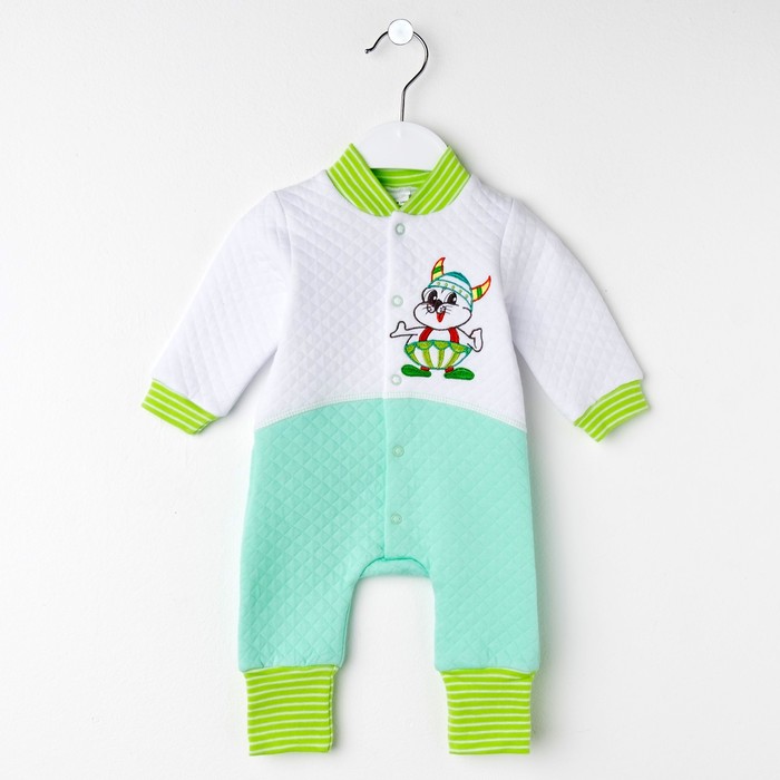 Комбинезон ясельный, рост 62 см, цвет зелёный 788-15_М