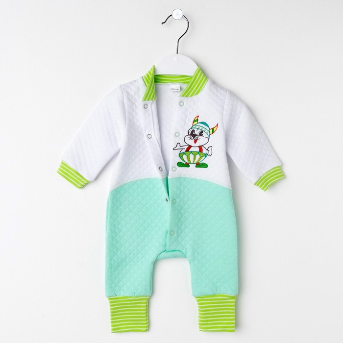 Комбинезон ясельный, рост 62 см, цвет зелёный 788-15_М