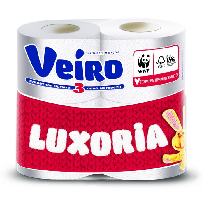 Туалетная бумага Linia VEIRO Luxoria 3сл. 4шт. тбрул veiro luxoria 5с34aroma 3 сл 4 рулона белый малина