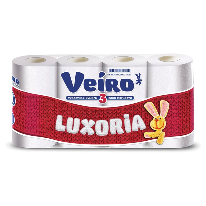 Бумага туалетная Veiro Linia Luxoria, 3 слоя, 8 шт туалетная бумага linia veiro домашняя белая 2 слоя 4 шт