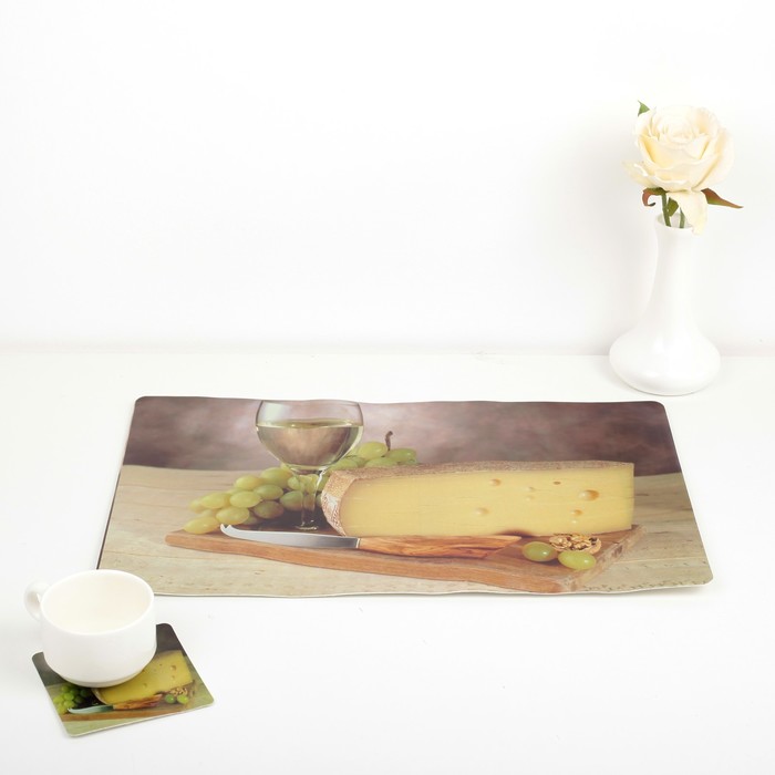 Набор салфеток кухонных 12 шт "Вино" 6 шт - 42х27 см, 6 шт - 9х9 см