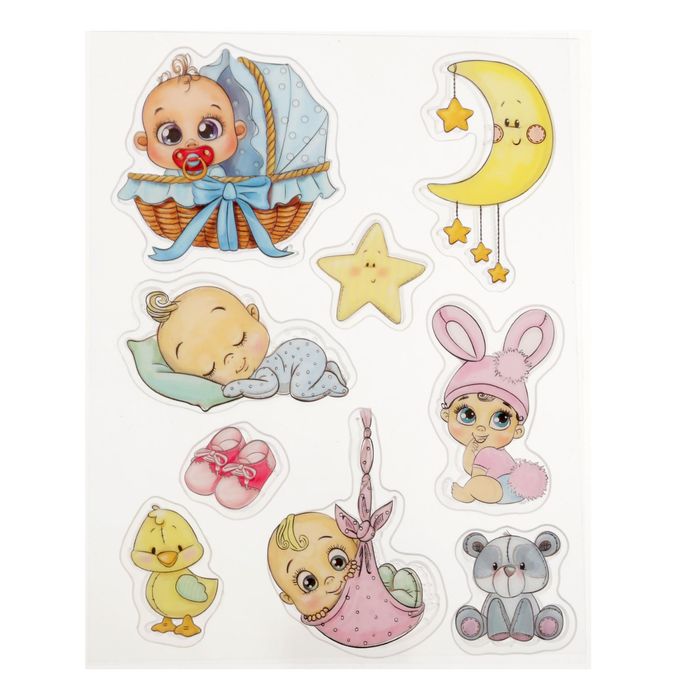 Набор штампов для раскрашивания "Кроха", 14 х18 см