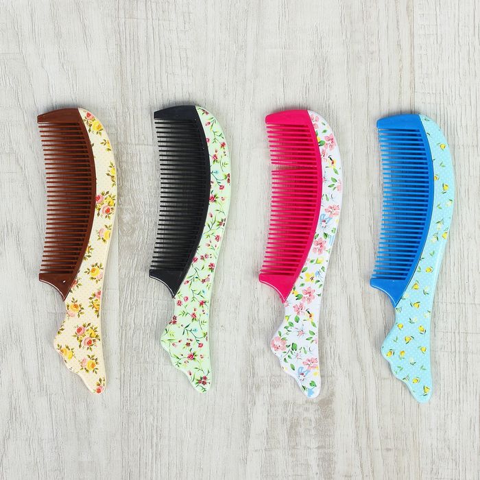 Расчёска с ручкой, цвета МИКС