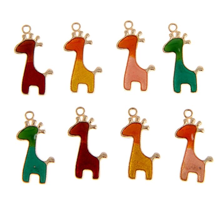 Декор для творчества металл "Жирафики" набор 8 шт МИКС 2,5х1,5 см