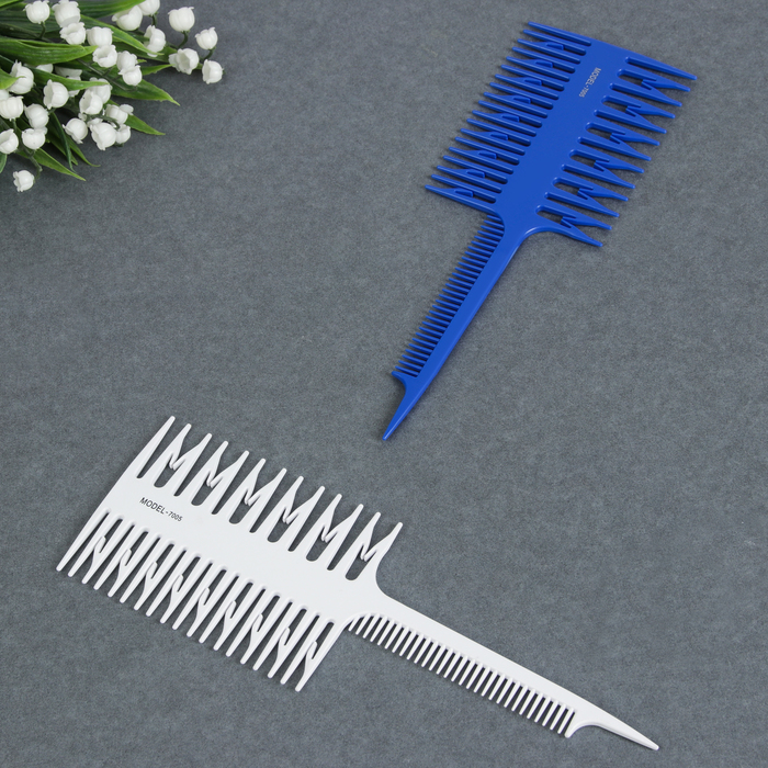 Расчёска для мелирования, двусторонняя, с крючками