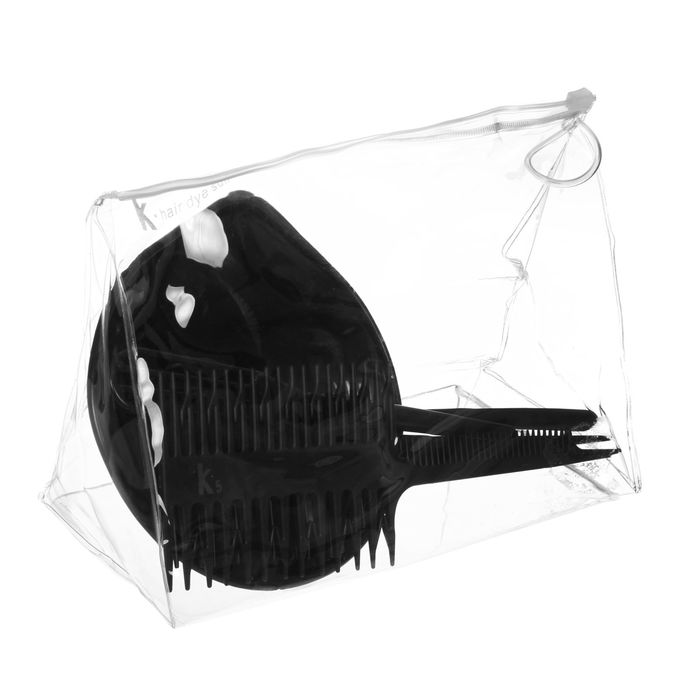 Набор для окрашивания волос, 6 предметов, цвет чёрный