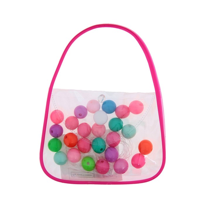 Набор бусин "Сумочка №4", 30 гр + резинка
