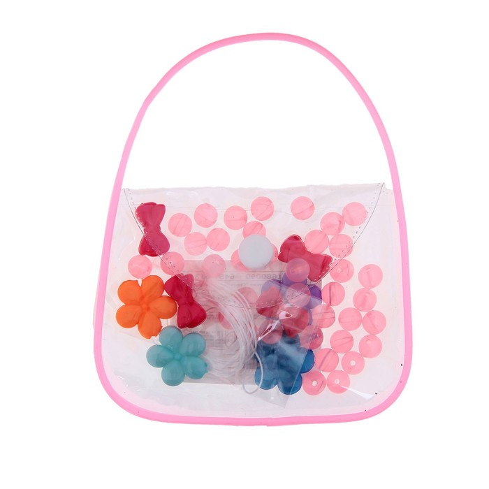 Набор бусин "Сумочка №"13, 30 г + резинка, МИКС