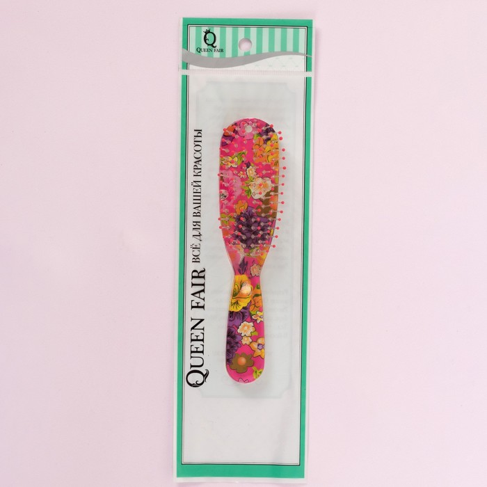 Расчёска массажная, овальная, цвета МИКС