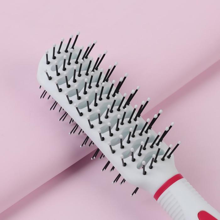 Расчёска массажная, вентилируемая, двусторонняя, прямоугольная, цвет МИКС