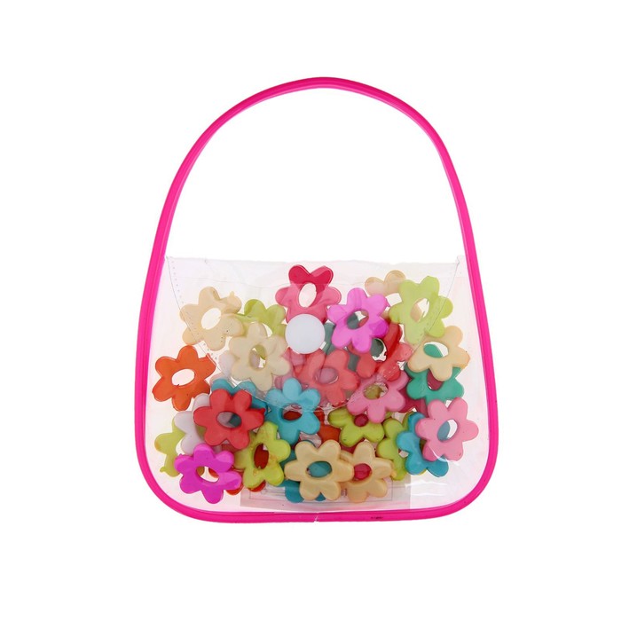 Набор бусин "Сумочка №1", 30 г + резинка, МИКС