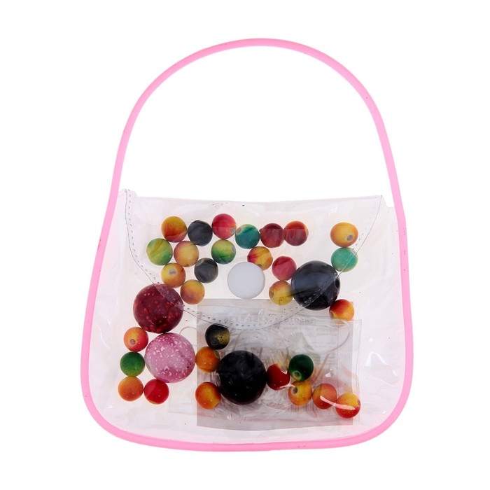 Набор бусин "Сумочка №15", 30 г + резинка, МИКС