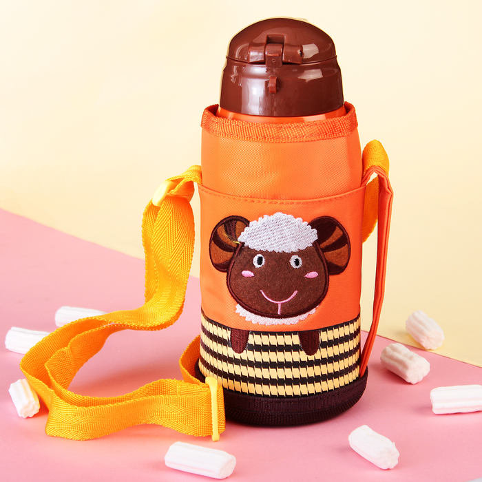 Термос детский «Барашек» со сменным горлышком, в чехле и на ремешке, 500 мл