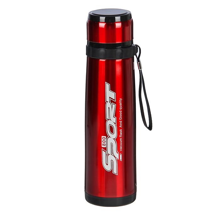 Термос Sport, 800 мл, 12 ч, 201 сталь, красный