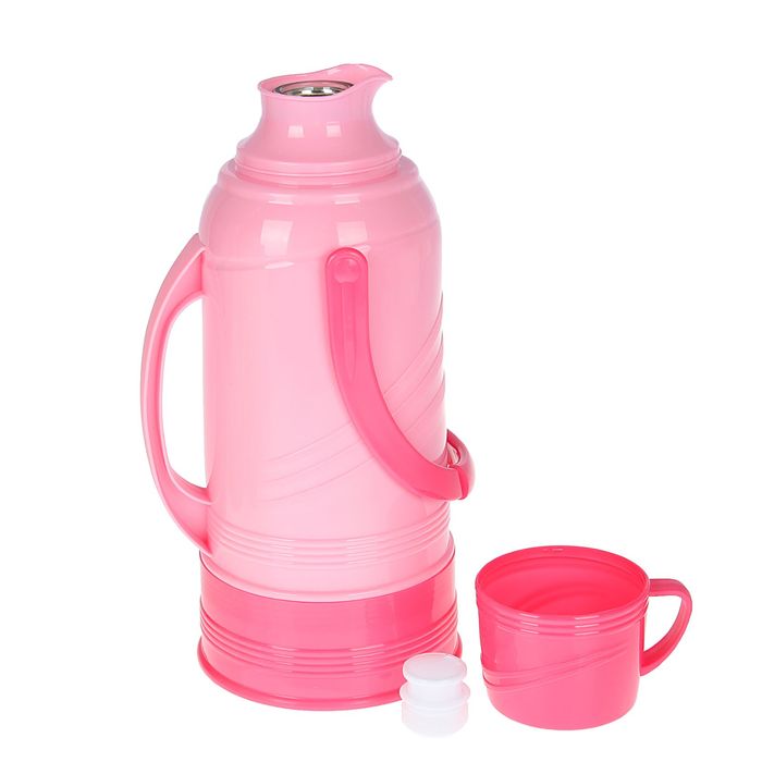 Термос с ручкой «Полосы», 3.2 л, 1 кружка, 6-8 ч, микс