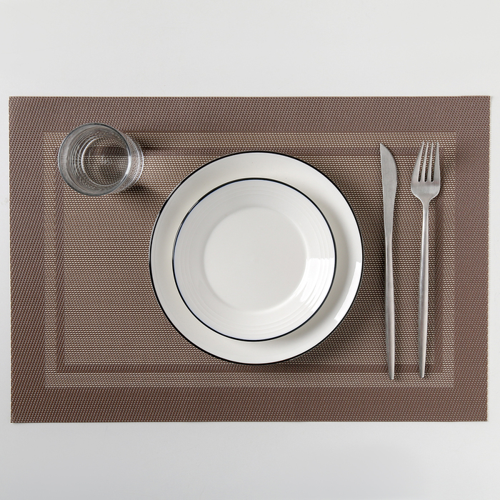 Салфетка кухонная "Окно" 45х30 см, цвет коричневый