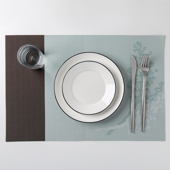 Салфетка кухонная "Мимоза" 45х30 см, цвет голубой