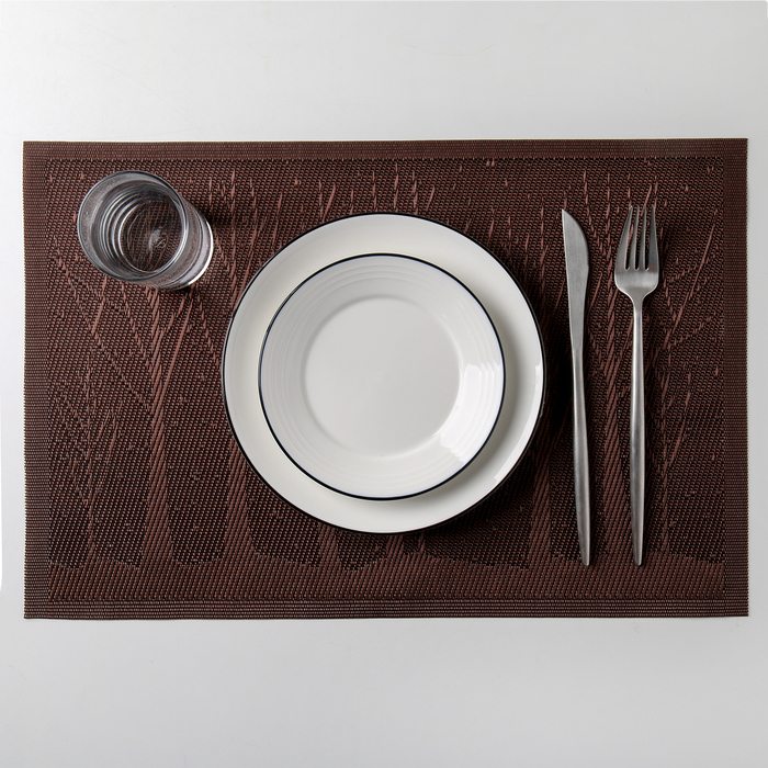 Салфетка кухонная "Деревья" 45х30 см, цвет коричневый