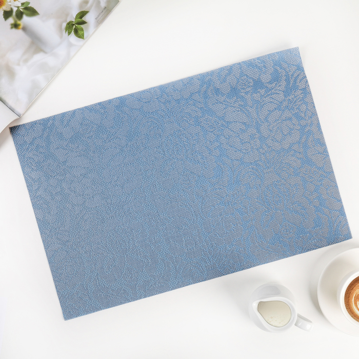 Салфетка кухонная "Ажур" 45х30 см, цвет синий