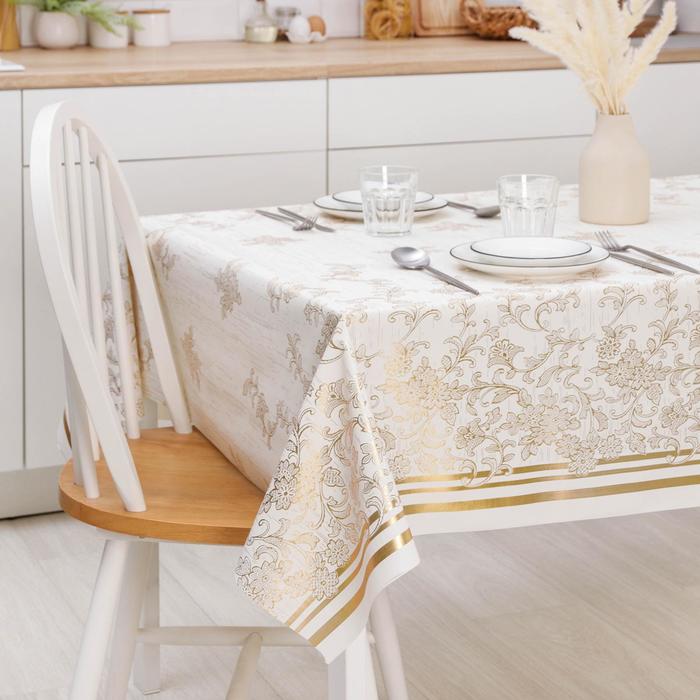 Клеенка столовая на тканевой основе, ширина 137 см рулон 20 м