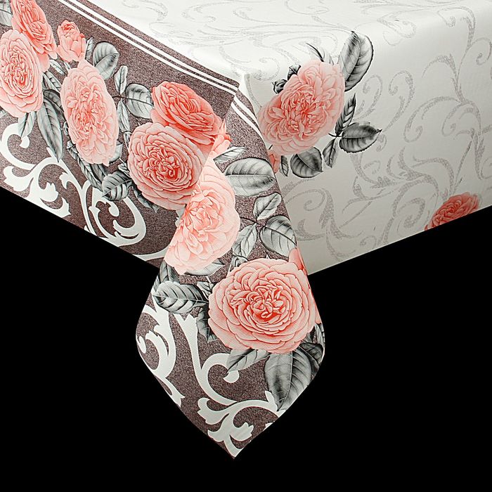 Клеенка столовая на тканевой основе, ширина 137 см рулон 20 м