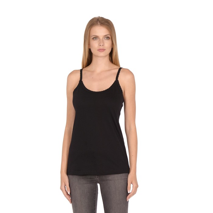 Майка женская, цвет чёрный, размер 44