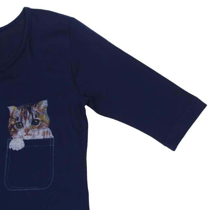 Платье женское, размер 48, цвет синий, принт микс