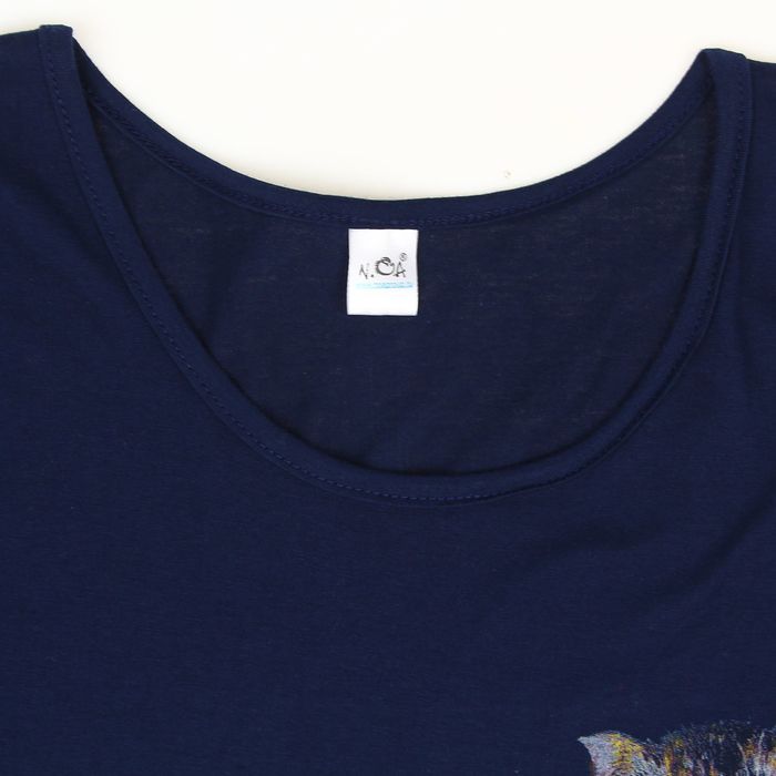 Платье женское, размер 52, цвет синий, принт микс