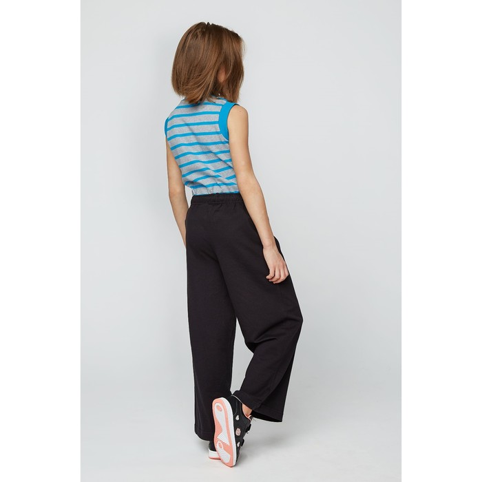 Брюки спортивные для девочки, рост 122-128 см (34), цвет чёрный