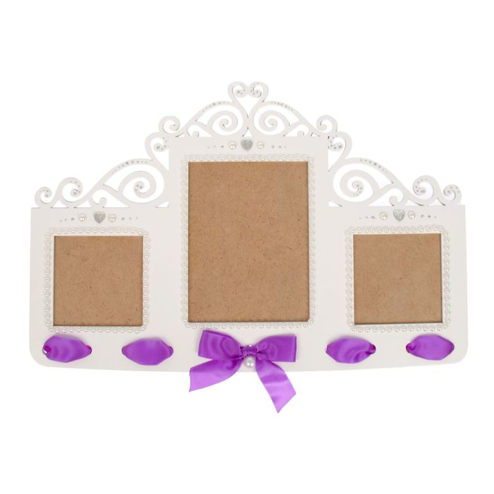 Фоторамка на 3 фото "Вензеля с бантом"