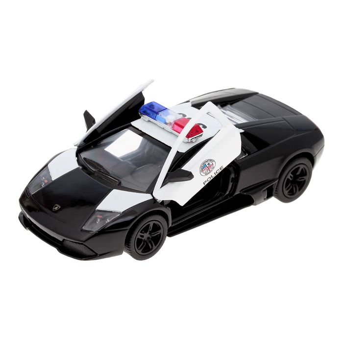 Машина металлическая LAMBORGHINI MURCIELAGO LP640 - полиция, инерция, масштаб 1:36