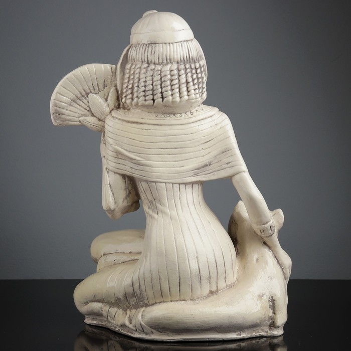 Фигура "Клеопатра с пантерой сидя" большая, состаренный 23 × 34 × 51 см