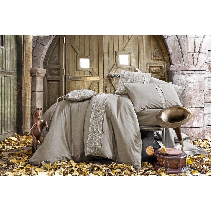 Постельное бельё SALOME, евро, размер 200х220, 260х270, 50х70-2шт., цвет серый, 115 гр/м2